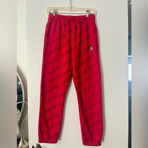 Jordan All-Over Script Fleece Joggers (Youth XL)